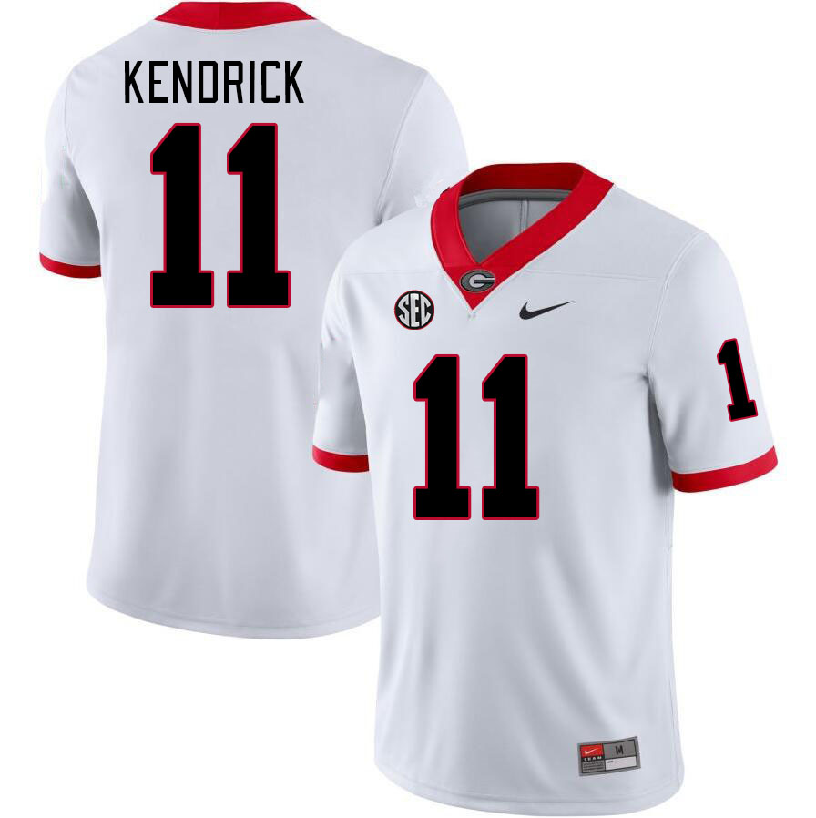 #11 Derion Kendrick Georgia Bulldogs Jerseys Football Stitched-White